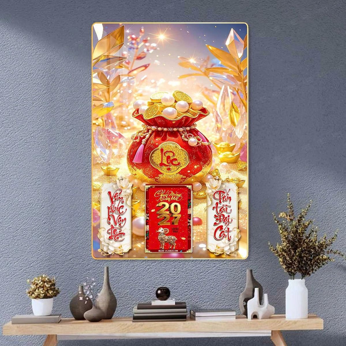 Lịch Gỗ Lamina Cao Cấp 40x60cm 2027 LM406_038 - Quà Tặng Thủy Tinh