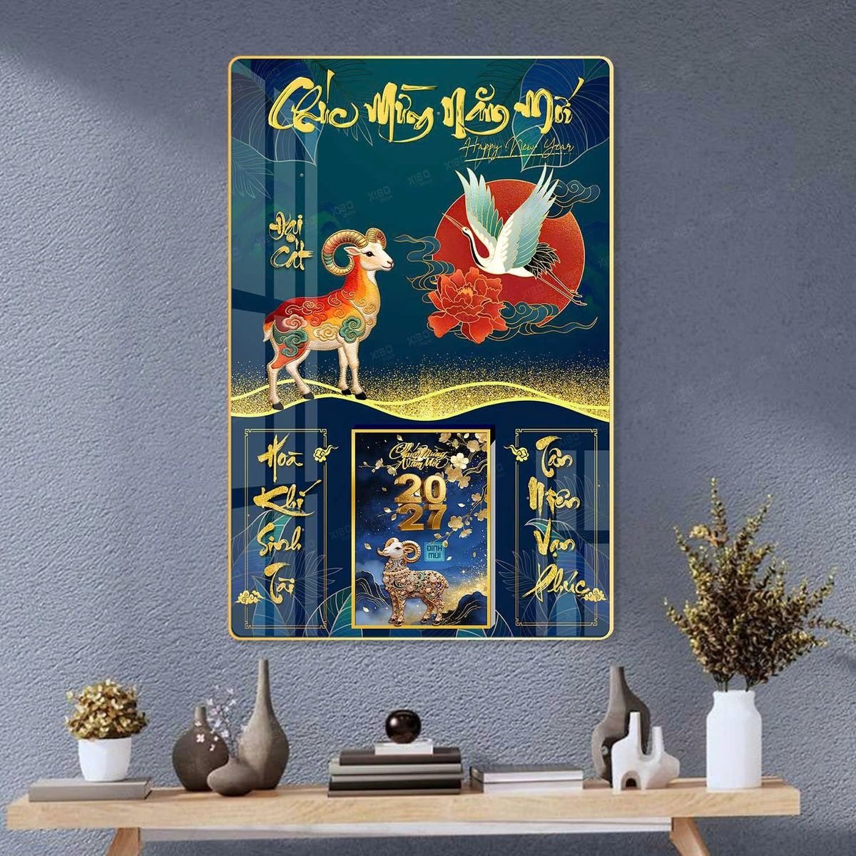 Lịch Gỗ Lamina Cao Cấp 40x60cm 2027 LM406_039 - Quà Tặng Thủy Tinh