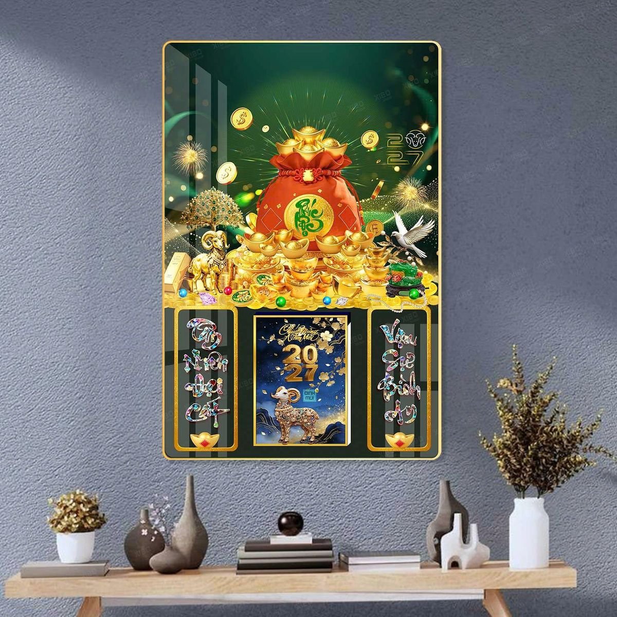 Lịch Gỗ Lamina Cao Cấp 40x60cm 2027 LM406_042 - Quà Tặng Thủy Tinh