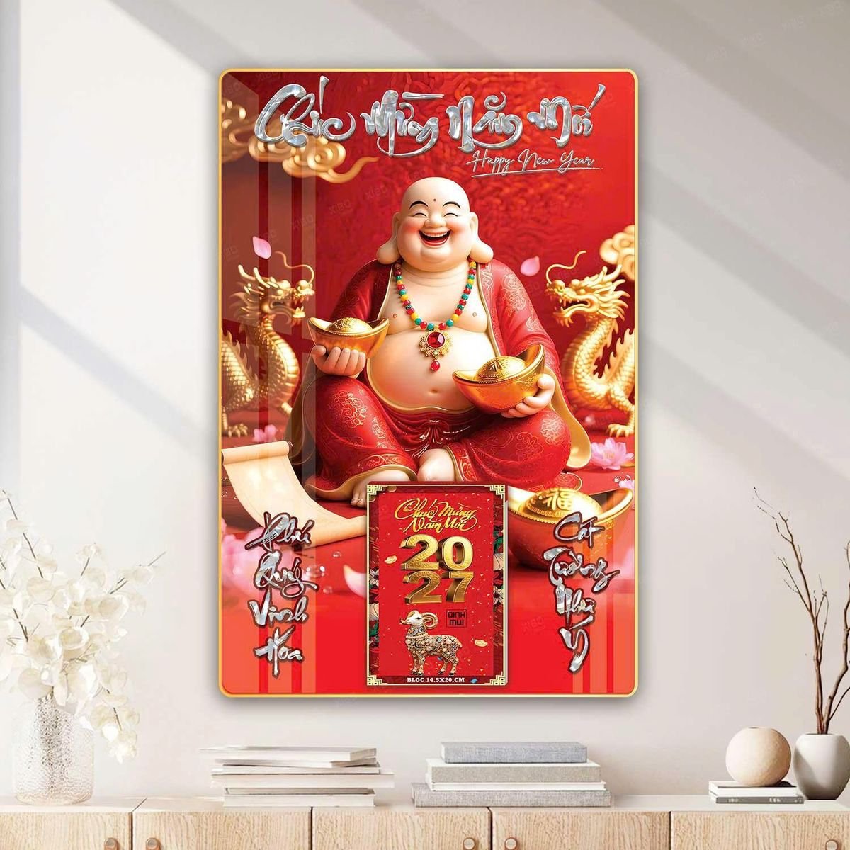 Lịch Gỗ Lamina Cao Cấp 40x60cm 2027 LM406_053 - Quà Tặng Thủy Tinh