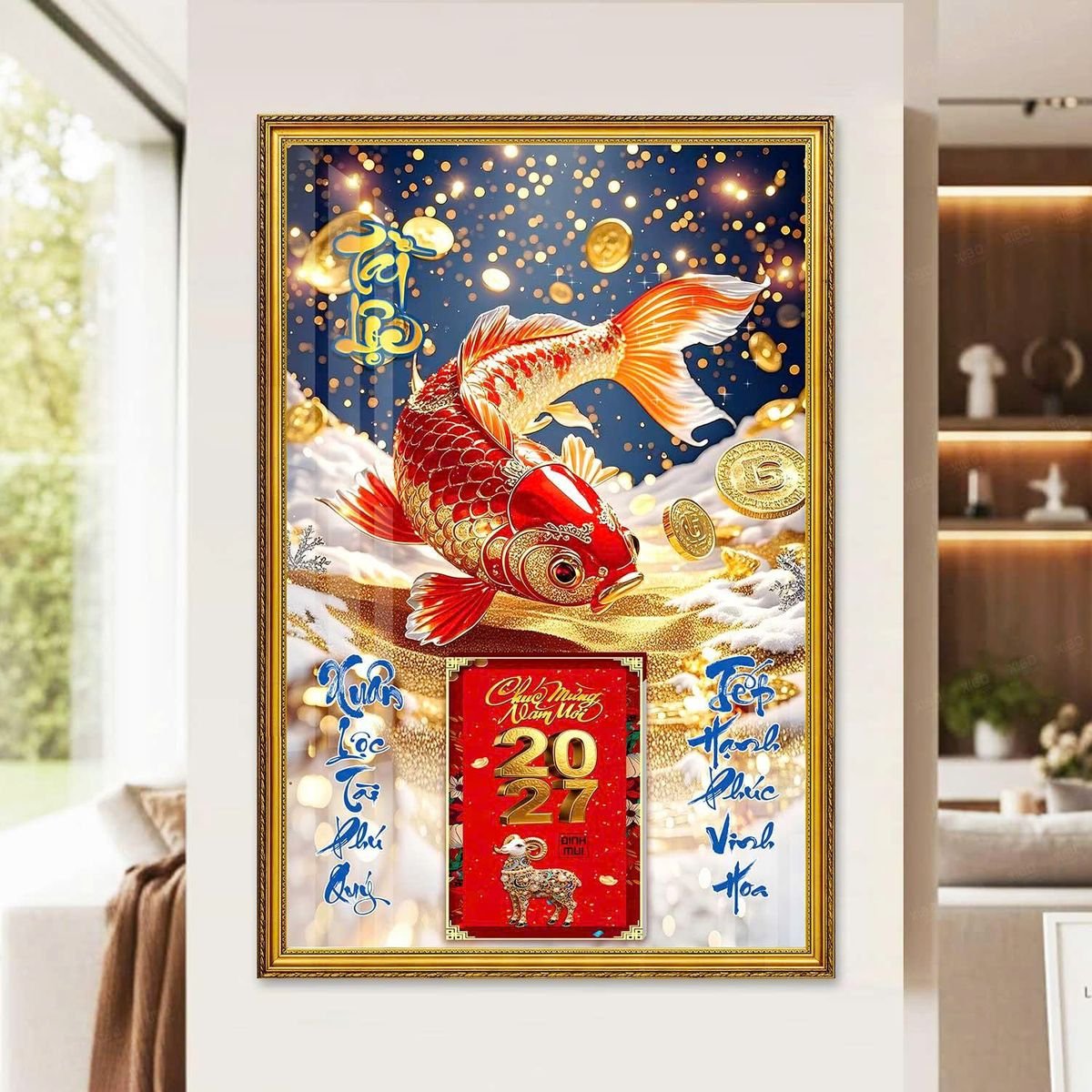 Lịch Gỗ Lamina Cao Cấp 40x60cm 2027 LM406_058 - Quà Tặng Thủy Tinh