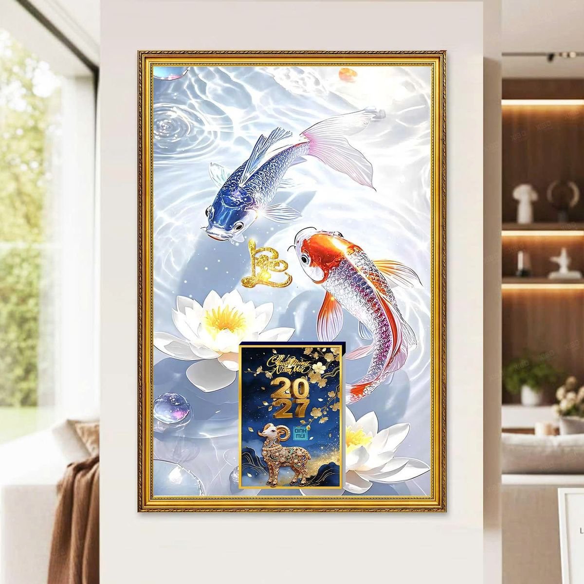 Lịch Gỗ Lamina Cao Cấp 40x60cm 2027 LM406_061 - Quà Tặng Thủy Tinh