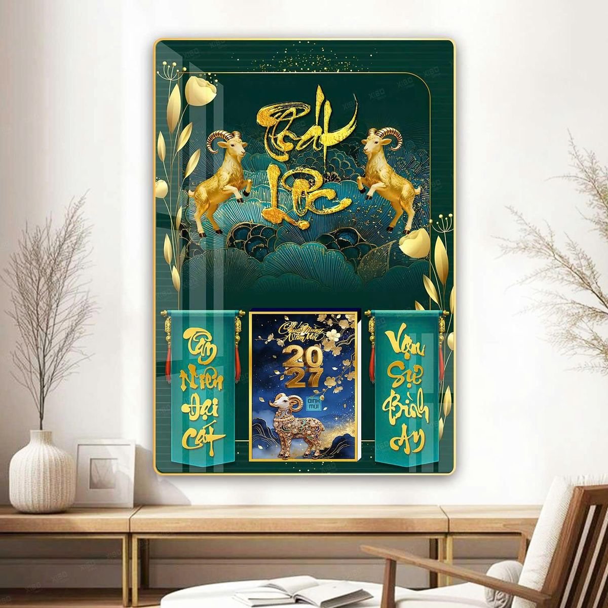 Lịch Gỗ Lamina Cao Cấp 40x60cm 2027 LM406_063 - Quà Tặng Thủy Tinh