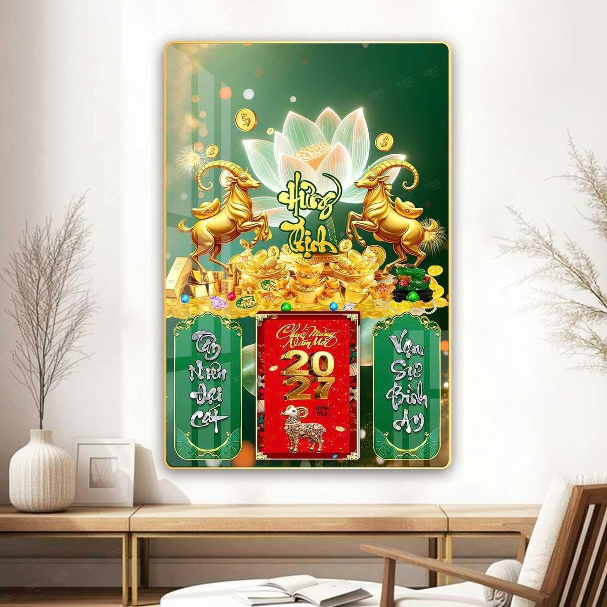 Lịch Gỗ Lamina Cao Cấp 40x60cm 2027 LM406_072 - Quà Tặng Thủy Tinh