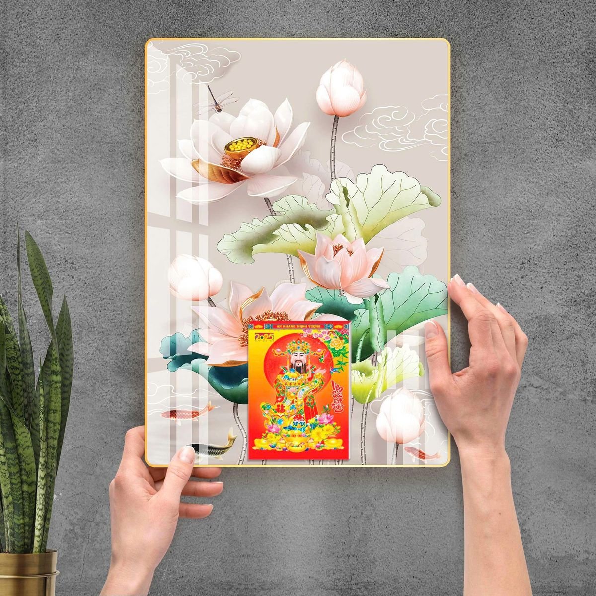 Lịch Gỗ Lamina Cao Cấp 40x60cm 2027 LM406_092 - Quà Tặng Thủy Tinh