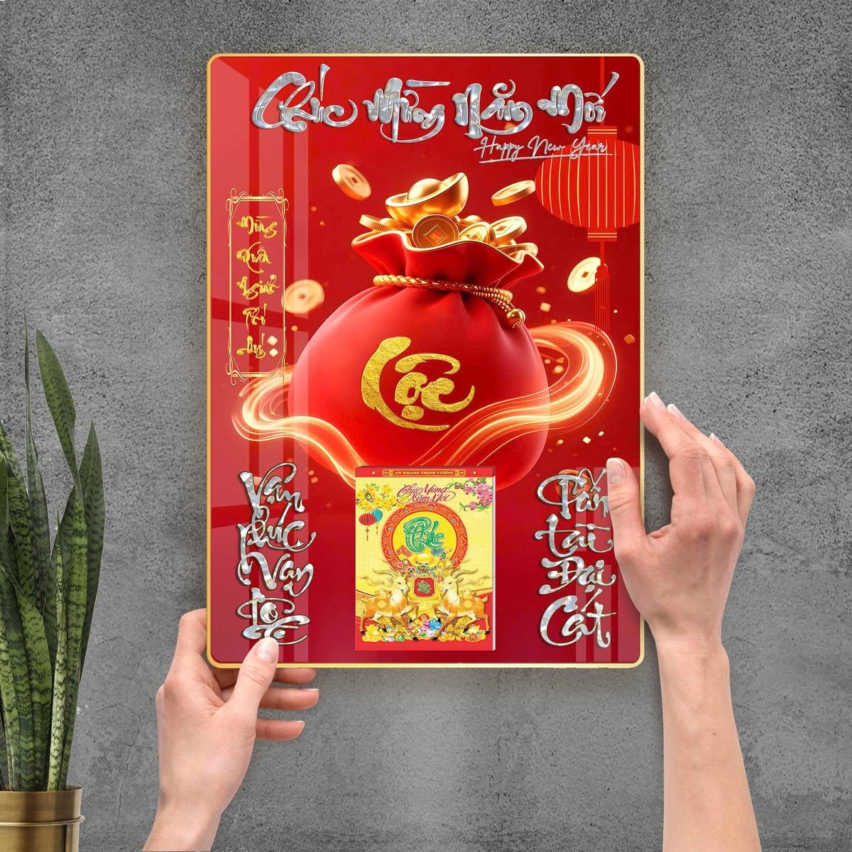Lịch Gỗ Lamina Cao Cấp 40x60cm 2027 LM406_105 - Quà Tặng Thủy Tinh