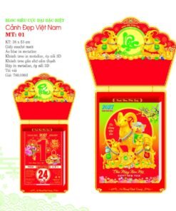 Lịch Bloc Siêu Cực Đại 2027 MT Mẫu MT01 (38 x 53cm) Bộ Quà Tặng Doanh Nghiệp Thủy Tinh & Lịch in logo doanh nghiệp quà tặng Tết tại Quà Tặng Thủy Tinh VN