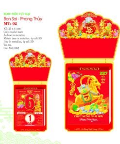 Lịch Bloc Siêu Cực Đại 2027 MT Mẫu MT02 (29 x 41cm) Bộ Quà Tặng Doanh Nghiệp Thủy Tinh & Lịch in logo doanh nghiệp quà tặng Tết tại Quà Tặng Thủy Tinh VN