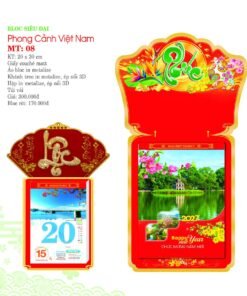 Lịch Bloc Siêu Đại 2027 MT Mẫu MT08 (20 x 30cm) Bộ Quà Tặng Doanh Nghiệp Thủy Tinh & Lịch in logo doanh nghiệp quà tặng Tết tại Quà Tặng Thủy Tinh VN