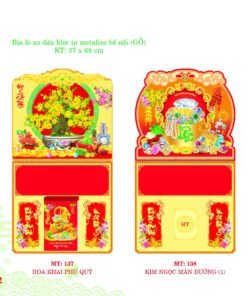 Bìa Lò Xo Dán Bloc 2027 MT Mẫu MT137 - Kim Ngọc Mãn Đường (37 x 68cm) Bộ Quà Tặng Doanh Nghiệp Thủy Tinh & Lịch in logo doanh nghiệp quà tặng Tết tại Quà Tặng Thủy Tinh VN