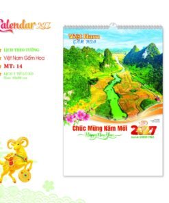 Lịch Treo Tường Lò Xo 2027 MT Mẫu MT14 (40 x 60cm) Bộ Quà Tặng Doanh Nghiệp Thủy Tinh & Lịch in logo doanh nghiệp quà tặng Tết tại Quà Tặng Thủy Tinh VN