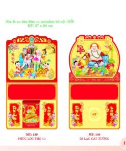 Bìa Lò Xo Dán Bloc 2027 MT Mẫu MT140 - Cát Tường Như Ý (37 x 68cm) Bộ Quà Tặng Doanh Nghiệp Thủy Tinh & Lịch in logo doanh nghiệp quà tặng Tết tại Quà Tặng Thủy Tinh VN