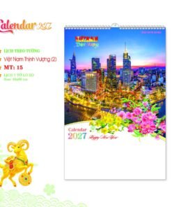Lịch Treo Tường Lò Xo 2027 MT Mẫu MT15 (40 x 60cm) Bộ Quà Tặng Doanh Nghiệp Thủy Tinh & Lịch in logo doanh nghiệp quà tặng Tết tại Quà Tặng Thủy Tinh VN