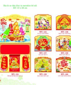 Bìa Lò Xo Dán Bloc 2027 MT Mẫu MT159 (37 x 68cm) Bộ Quà Tặng Doanh Nghiệp Thủy Tinh & Lịch in logo doanh nghiệp quà tặng Tết tại Quà Tặng Thủy Tinh VN