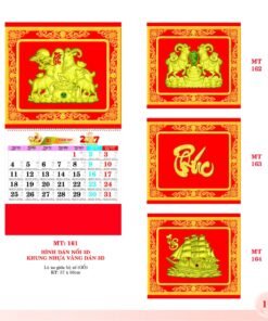 Lịch Treo Tường Lò Xo 2027 MT Mẫu MT162 (37 x 68cm) Bộ Quà Tặng Doanh Nghiệp Thủy Tinh & Lịch in logo doanh nghiệp quà tặng Tết tại Quà Tặng Thủy Tinh VN