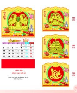 Lịch Treo Tường Lò Xo 2027 MT Mẫu MT170 (37 x 68cm) Bộ Quà Tặng Doanh Nghiệp Thủy Tinh & Lịch in logo doanh nghiệp quà tặng Tết tại Quà Tặng Thủy Tinh VN