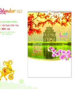 Lịch Treo Tường Lò Xo 2027 MT Mẫu MT18 (40 x 60cm) Bộ Quà Tặng Doanh Nghiệp Thủy Tinh & Lịch in logo doanh nghiệp quà tặng Tết tại Quà Tặng Thủy Tinh VN