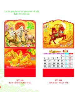 Lịch Treo Tường Lò Xo 2027 MT Mẫu MT181 (37 x 68cm) Bộ Quà Tặng Doanh Nghiệp Thủy Tinh & Lịch in logo doanh nghiệp quà tặng Tết tại Quà Tặng Thủy Tinh VN