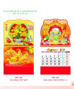 Lịch Treo Tường Lò Xo 2027 MT Mẫu MT183 - Kim Ngọc Mãn Đường (37 x 68cm) Bộ Quà Tặng Doanh Nghiệp Thủy Tinh & Lịch in logo doanh nghiệp quà tặng Tết tại Quà Tặng Thủy Tinh VN