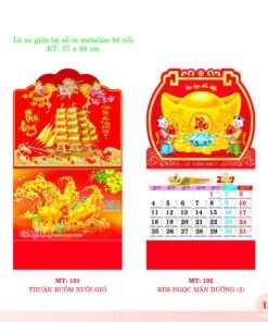Lịch Treo Tường Lò Xo 2027 MT Mẫu MT191 - Cát Tường Như Ý (37 x 68cm) Bộ Quà Tặng Doanh Nghiệp Thủy Tinh & Lịch in logo doanh nghiệp quà tặng Tết tại Quà Tặng Thủy Tinh VN