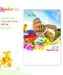 Lịch Treo Tường Lò Xo 2027 MT Mẫu MT20 (40 x 60cm) Bộ Quà Tặng Doanh Nghiệp Thủy Tinh & Lịch in logo doanh nghiệp quà tặng Tết tại Quà Tặng Thủy Tinh VN