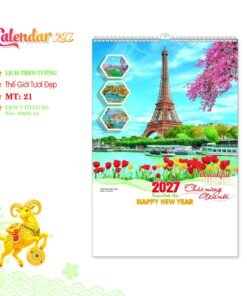Lịch Treo Tường Lò Xo 2027 MT Mẫu MT21 (40 x 60 cm) Bộ Quà Tặng Doanh Nghiệp Thủy Tinh & Lịch in logo doanh nghiệp quà tặng Tết tại Quà Tặng Thủy Tinh VN