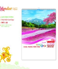 Lịch Treo Tường Lò Xo 2027 MT Mẫu MT22 (40 x 60cm) Bộ Quà Tặng Doanh Nghiệp Thủy Tinh & Lịch in logo doanh nghiệp quà tặng Tết tại Quà Tặng Thủy Tinh VN