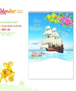 Lịch Treo Tường Lò Xo 2027 MT Mẫu MT23 - Thuận Buồm Xuôi Gió (40 x 60cm) Bộ Quà Tặng Doanh Nghiệp Thủy Tinh & Lịch in logo doanh nghiệp quà tặng Tết tại Quà Tặng Thủy Tinh VN