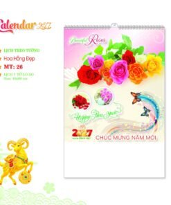 Lịch Treo Tường Lò Xo 2027 MT Mẫu MT26 (40 x 60cm) Bộ Quà Tặng Doanh Nghiệp Thủy Tinh & Lịch in logo doanh nghiệp quà tặng Tết tại Quà Tặng Thủy Tinh VN