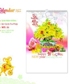 Lịch Treo Tường Lò Xo 2027 MT Mẫu MT31 (40 x 60cm) Bộ Quà Tặng Doanh Nghiệp Thủy Tinh & Lịch in logo doanh nghiệp quà tặng Tết tại Quà Tặng Thủy Tinh VN