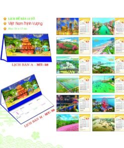Lịch Để Bàn 2027 MT Mẫu MT38 (24 x 17cm) Bộ Quà Tặng Doanh Nghiệp Thủy Tinh & Lịch in logo doanh nghiệp quà tặng Tết tại Quà Tặng Thủy Tinh VN