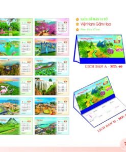 Lịch Để Bàn 2027 MT Mẫu MT41 (24 x 17cm) Bộ Quà Tặng Doanh Nghiệp Thủy Tinh & Lịch in logo doanh nghiệp quà tặng Tết tại Quà Tặng Thủy Tinh VN