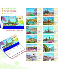 Lịch Để Bàn 2027 MT Mẫu MT43 (24 x 17cm) Bộ Quà Tặng Doanh Nghiệp Thủy Tinh & Lịch in logo doanh nghiệp quà tặng Tết tại Quà Tặng Thủy Tinh VN