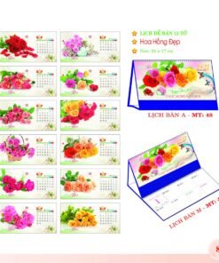 Lịch Để Bàn 2027 MT Mẫu MT48 (24 x 17cm) Bộ Quà Tặng Doanh Nghiệp Thủy Tinh & Lịch in logo doanh nghiệp quà tặng Tết tại Quà Tặng Thủy Tinh VN