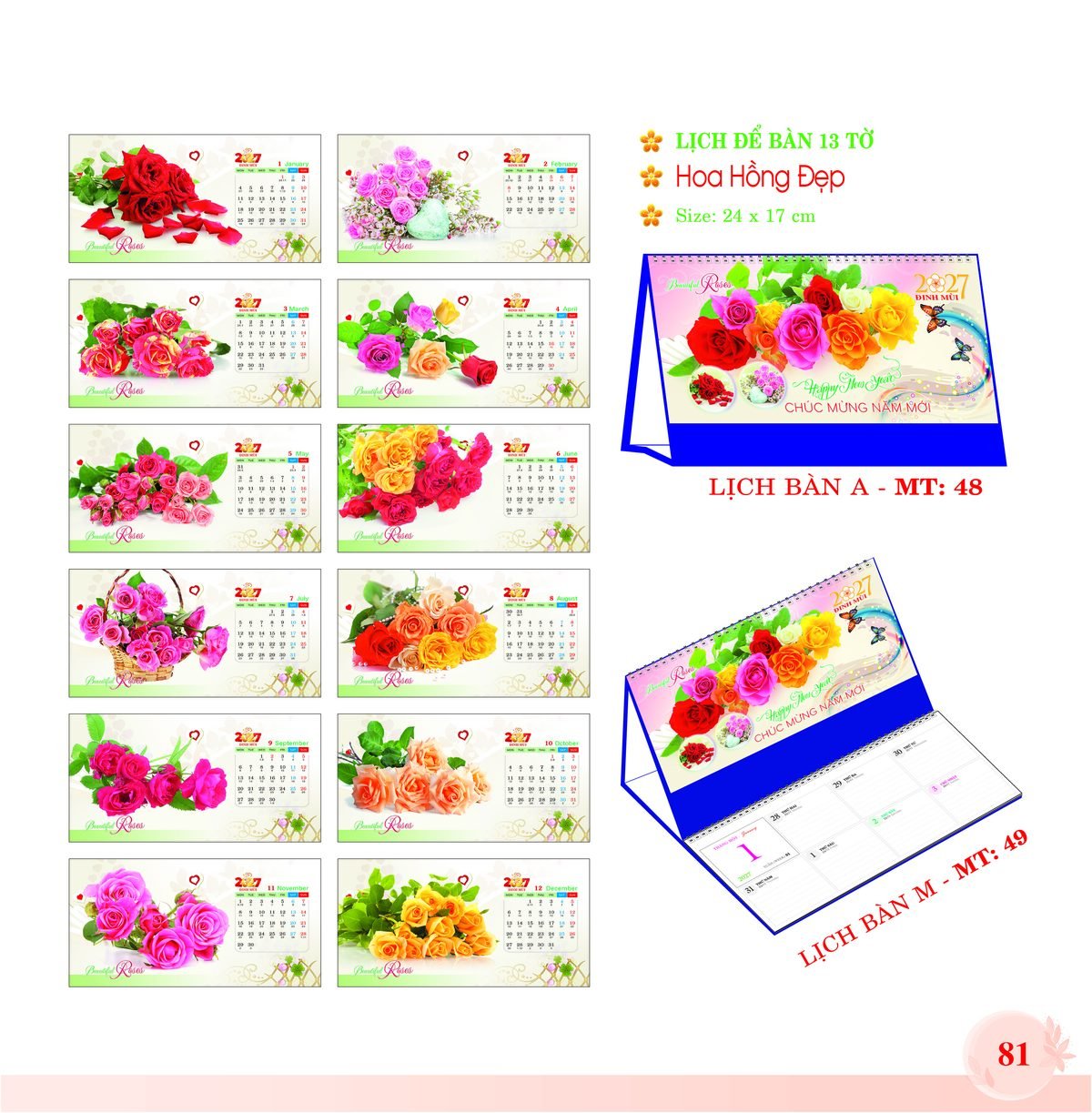 Lịch Để Bàn 2027 MT Mẫu MT48 (24 x 17cm) Bộ Quà Tặng Doanh Nghiệp Thủy Tinh & Lịch Lịch Để Bàn 2027 MT Mẫu MT48 (24 x 17cm) Bộ Quà Tặng Doanh Nghiệp Thủy Tinh & Lịch in logo doanh nghiệp quà tặng Tết tại Quà Tặng Thủy Tinh VN