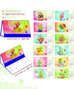 Lịch Để Bàn 2027 MT Mẫu MT51 (24 x 17cm) Bộ Quà Tặng Doanh Nghiệp Thủy Tinh & Lịch in logo doanh nghiệp quà tặng Tết tại Quà Tặng Thủy Tinh VN