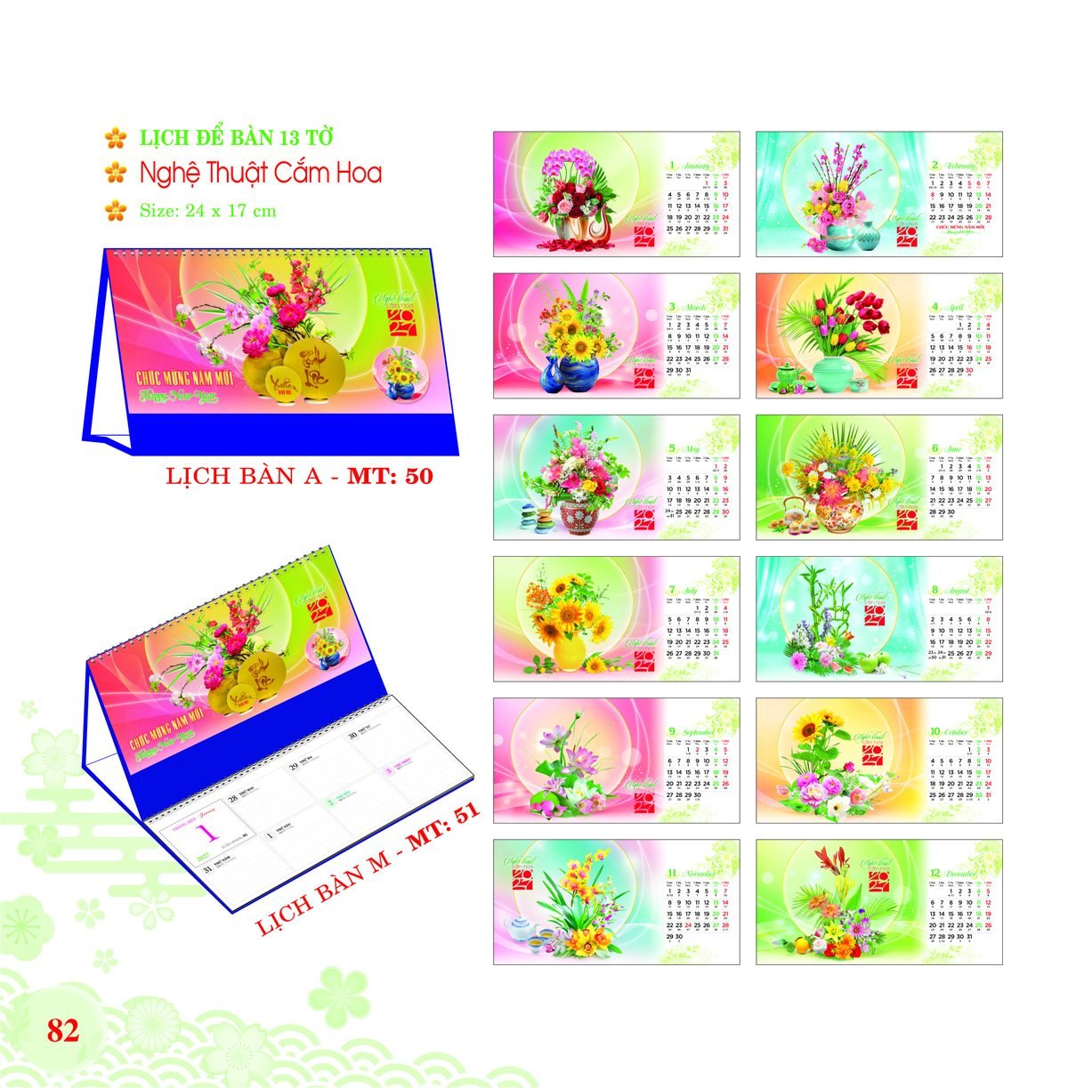 Lịch Để Bàn 2027 MT Mẫu MT51 (24 x 17cm) Bộ Quà Tặng Doanh Nghiệp Thủy Tinh & Lịch Lịch Để Bàn 2027 MT Mẫu MT51 (24 x 17cm) Bộ Quà Tặng Doanh Nghiệp Thủy Tinh & Lịch in logo doanh nghiệp quà tặng Tết tại Quà Tặng Thủy Tinh VN