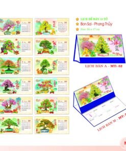 Lịch Để Bàn 2027 MT Mẫu MT52 (24 x 17cm) Bộ Quà Tặng Doanh Nghiệp Thủy Tinh & Lịch in logo doanh nghiệp quà tặng Tết tại Quà Tặng Thủy Tinh VN