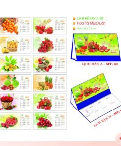 Lịch Để Bàn 2027 MT Mẫu MT60 (24 x 17cm) Bộ Quà Tặng Doanh Nghiệp Thủy Tinh & Lịch in logo doanh nghiệp quà tặng Tết tại Quà Tặng Thủy Tinh VN