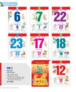 Lịch Bloc 2027 NB Mẫu NB10 (29 x 41 cm) Bộ Quà Tặng Doanh Nghiệp Thủy Tinh & Lịch in logo doanh nghiệp quà tặng Tết tại Quà Tặng Thủy Tinh VN