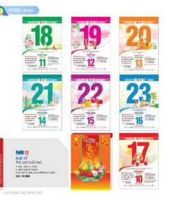 Lịch Bloc 2027 NB Mẫu NB12 (13 x 19cm) Bộ Quà Tặng Doanh Nghiệp Thủy Tinh & Lịch in logo doanh nghiệp quà tặng Tết tại Quà Tặng Thủy Tinh VN