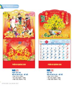 Lịch Treo Tường Lò Xo 2027 NB Mẫu NB171 (37 x 68cm) Bộ Quà Tặng Doanh Nghiệp Thủy Tinh & Lịch in logo doanh nghiệp quà tặng Tết tại Quà Tặng Thủy Tinh VN