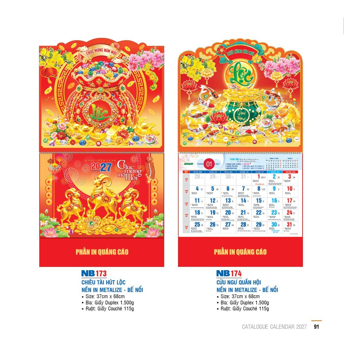 Lịch Bìa Treo 2027 NB Mẫu NB174 (29 x 41 cm) Bộ Quà Tặng Doanh Nghiệp Thủy Tinh & Lịch Lịch Bìa Treo 2027 NB Mẫu NB174 (29 x 41 cm) Bộ Quà Tặng Doanh Nghiệp Thủy Tinh & Lịch in logo doanh nghiệp quà tặng Tết tại Quà Tặng Thủy Tinh VN