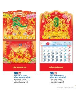 Lịch Bìa Treo 2027 NB Mẫu NB178 (29 x 41 cm) Bộ Quà Tặng Doanh Nghiệp Thủy Tinh & Lịch in logo doanh nghiệp quà tặng Tết tại Quà Tặng Thủy Tinh VN