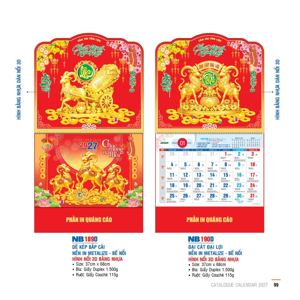 Lịch Bìa Treo 2027 NB Mẫu NB189D (29 x 41 cm) Bộ Quà Tặng Doanh Nghiệp Thủy Tinh & Lịch Lịch Bìa Treo 2027 NB Mẫu NB189D (29 x 41 cm) Bộ Quà Tặng Doanh Nghiệp Thủy Tinh & Lịch in logo doanh nghiệp quà tặng Tết tại Quà Tặng Thủy Tinh VN