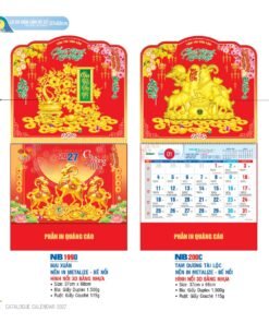Lịch Treo Tường Lò Xo 2027 NB Mẫu NB200C (37 x 68cm) Bộ Quà Tặng Doanh Nghiệp Thủy Tinh & Lịch in logo doanh nghiệp quà tặng Tết tại Quà Tặng Thủy Tinh VN