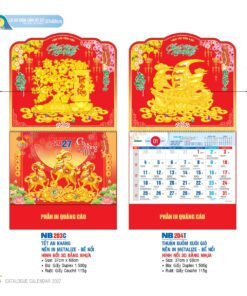 Lịch Treo Tường Lò Xo 2027 NB Mẫu NB203C (37 x 68cm) Bộ Quà Tặng Doanh Nghiệp Thủy Tinh & Lịch in logo doanh nghiệp quà tặng Tết tại Quà Tặng Thủy Tinh VN