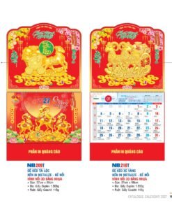 Lịch Bìa Treo 2027 NB Mẫu NB209T (29 x 41 cm) Bộ Quà Tặng Doanh Nghiệp Thủy Tinh & Lịch in logo doanh nghiệp quà tặng Tết tại Quà Tặng Thủy Tinh VN