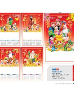 Lịch Treo Tường Nẹp Thiếc 2027 NB Mẫu NB260 (18 x 28 cm) Bộ Quà Tặng Doanh Nghiệp Thủy Tinh & Lịch in logo doanh nghiệp quà tặng Tết tại Quà Tặng Thủy Tinh VN