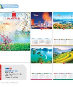 Lịch Treo Tường Nẹp Thiếc 2027 NB Mẫu NB261 (45 x 70cm) Bộ Quà Tặng Doanh Nghiệp Thủy Tinh & Lịch in logo doanh nghiệp quà tặng Tết tại Quà Tặng Thủy Tinh VN